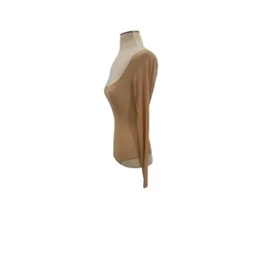 Skims‎ Jelly Sheer Long Sleeve Scoop Neck Thong Bodysuit Clay Nude XS NWT thumbnail 5