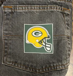 Handmade | Green Bay Packers Denim Purse. thumbnail 12