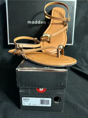 Madden Girl Treasuree Tan Paris Strappy Toe-Ring Sandals Women’s SZ 8 BNIB thumbnail 1
