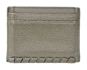 All‎ Saints Grey Pebbled Leather Card Holder Accessory Wallet thumbnail 1