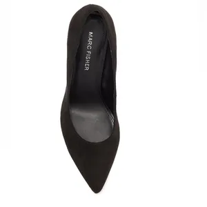 Marc Fisher Georgy Pointed Block Heel Pump, Black Suede, Size 8.5, NWT thumbnail 4