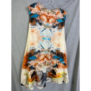 Ame Soeur Berlin Silk Blend‎ Midi Dress Avant Garde Artwear Shift Tunic Sz 6 thumbnail 8