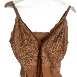 We Are Hah Bodysuit Womens XL Brown Lace Sheer Lingerie‎ Intimates Floral Mesh thumbnail 2