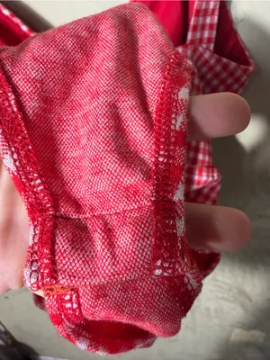 New Sabo Skirt Red Gingham Cutout Bodysuit Size Large Coquette Summer thumbnail 4