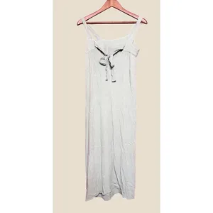 Lilyful Maxi Dress Women Small Sage Green Excellent Tie Back Crinkle Gauze D5756 thumbnail 2