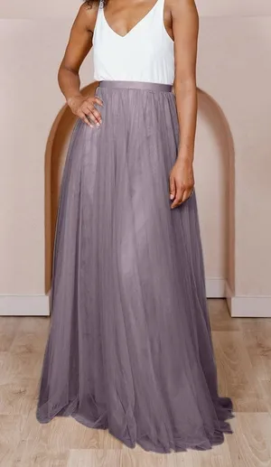Revelry‎ Skylar Tulle Maxi Skirt Wisteria Mauve Purple Size 6 Formal Fairy thumbnail 1