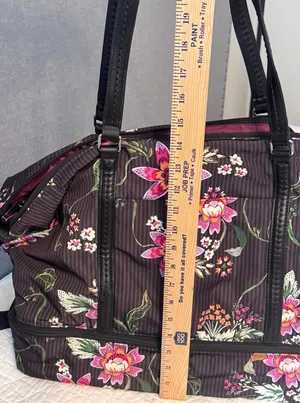 Vera Bradley Airy Floral Midtown Travel Bag has a luggage tag‎ accessory thumbnail 1