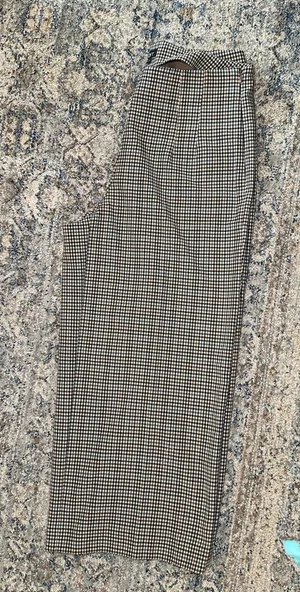 Loft Curvy Gingham Plaid Tailored Pants Size 8 thumbnail 1