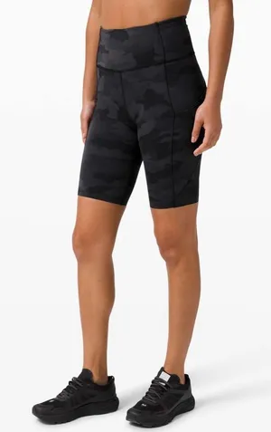 Lululemon Fast and Free Short 10” in Camo Deep Coal Multi Size 12 thumbnail 1