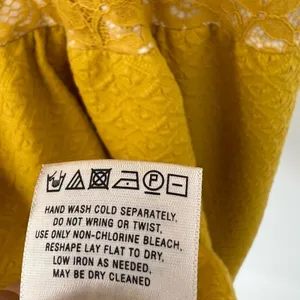 Anthropologie Maeve mustard yellow dress lace overlay sleeveless fit & flare M thumbnail 11