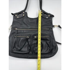 GG Boss Black Leather Large Hobo Bag Vintage Y2K thumbnail 4