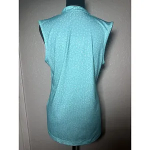 BCG Womens Sleeveless Golf Polo Shirt Size S Small Teal Blue Martini Drinks thumbnail 2