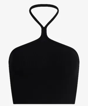New With Tags Express Black Fitted Ribbed Crop Tank Size L  thumbnail 4