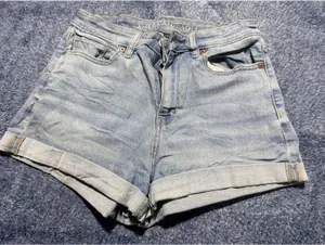 American Eagle Light Wash Stretch Denim Shorts thumbnail 1