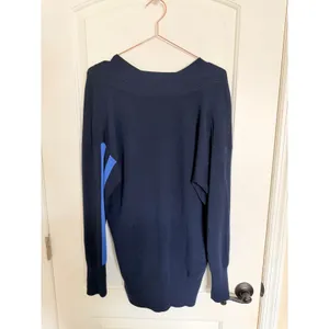 Rag & Bone Sweater Womens Cecile XS Navy Blue Graphic Stripe V-Neck‎ Pullover thumbnail 12