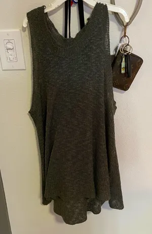 Oversized Green Knit Top thumbnail 1