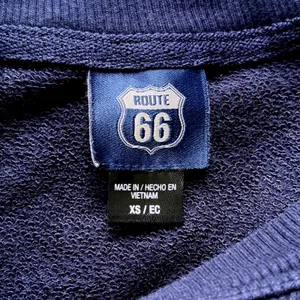 Route 66 Women's Navy Blue Floral Graphic Crewneck Sweatshirt XS Raglan Sleeve thumbnail 7