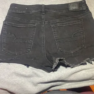 American Eagle Outfitters Black Lace Jean Shorts/ Jorts size 12 thumbnail 3