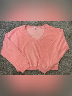 Women’s Beyond Yoga Tropez Terrycloth Pullover Shorts Set Loungewear Size L thumbnail 3