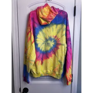 Destinations USA XL Tie Dye Be Kind Hoodie Pink Blue Yellow Graphic Pullover Top thumbnail 3