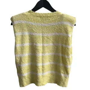 Strut & Bolt Womens Striped Textured‎ Knit Sleeveless Sweater Top Medium Yellow thumbnail 4