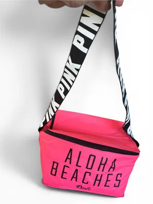 pink Victoria's Secret PINK "Aloha Beaches" insulated mini cooler bag thumbnail 12
