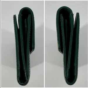 Michael Kors Hunter Green Leather Wallet One Size thumbnail 3