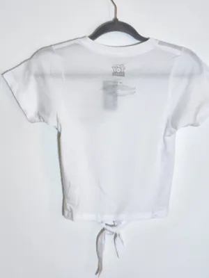 Toy Story Bo Peep White Tie Front Graphic Fitted Tee Size Small NWT thumbnail 4