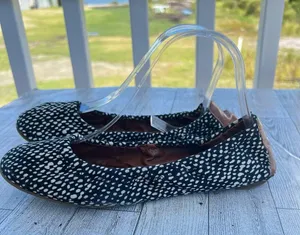 Lucky Brand Shoes Emmie Ballet Flats Women’s Size 8M Black Cream Print Fabric thumbnail 3