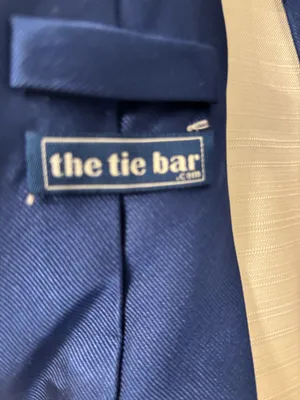 Blue silk tie thumbnail 3