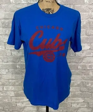 ALSTYLE Chicago Cubs Short Sleeve Tee Blue Size M thumbnail 1