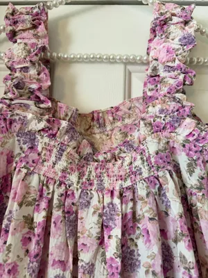 Blue Pepper Pink Floral Ruched Strap Top thumbnail 3