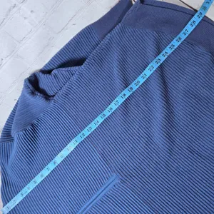 OFFLINE by Aerie Home Stretch Ribbed Sweater Quarter Zip Blue Pullover Sweater L thumbnail 10