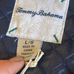 NWT Tommy Bahama Aruba Quilted Half-Snap Sweater - Size Large - Navy Blue thumbnail 4