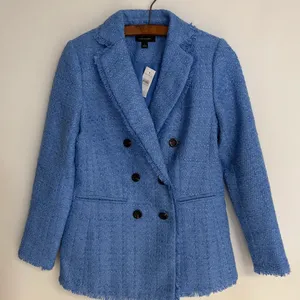 Ann Taylor Fringed Tweed Double Breasted Blazer NWT thumbnail 12