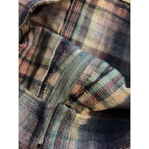 Vintage Plaid Mini Skirt Academic Purple‎ Rust Pleated Back Zipper thumbnail 5