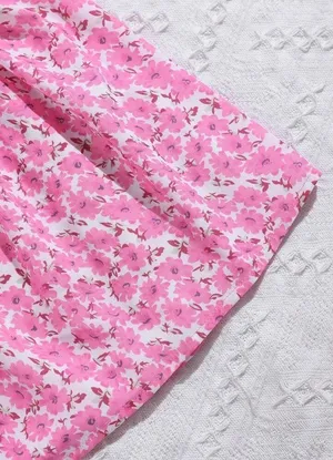SheIn Pink Floral Wide Leg Shorts thumbnail 3
