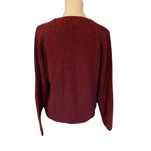 Vintage St Johns Bay Sweater Womens L Used Red Knit thumbnail 5