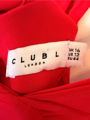 Club L London Red Plunge Ruched Dress Size 12 thumbnail 5