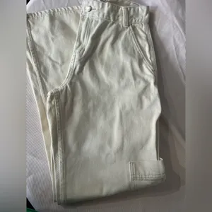 H&M Women's Cream Wide Leg Jeans thumbnail 9