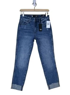 Kut from the Kloth Womens 0 High Rise Catherine Fab Ab Boyfriend Jeans NEW thumbnail 1