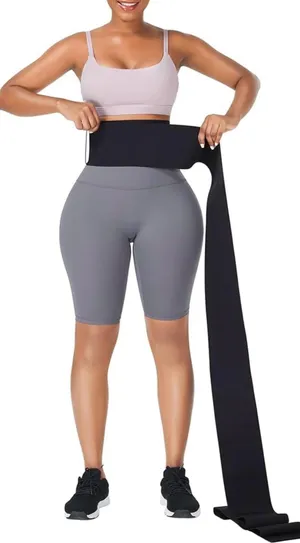 Black high waisted shape wear wrap trainer Size none thumbnail 1
