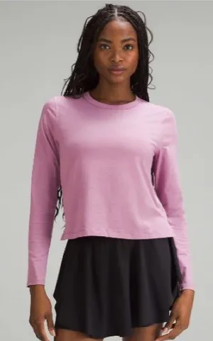 lululemon athletica Classic-Fit Cotton-Blend Long Sleeve VLVD 10 in Velvet Dust thumbnail 1