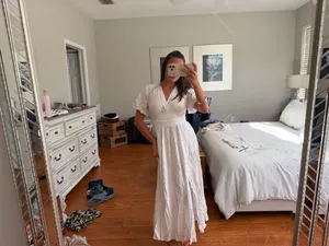 Shore white cutout open-back maxi dress thumbnail 3