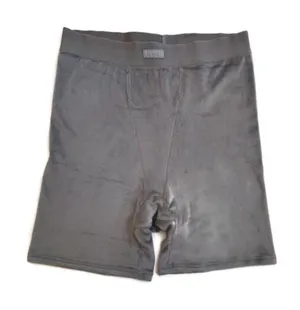 Skims Smoke Velour Bike Shorts Fitted Boxer Style Large thumbnail 1