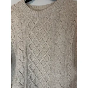 Barbour Daffodil Knit Pull Over wool Sweater Women's Sz 12 Oatmeal NWT thumbnail 8