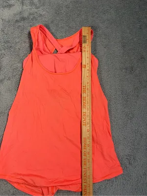 Lululemon Coral Sleeveless Active Tank Top with built in bra 4 thumbnail 7