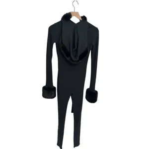 SKIMS Cloud Hooded Catsuit RARE XS onyx New without tags thumbnail 5