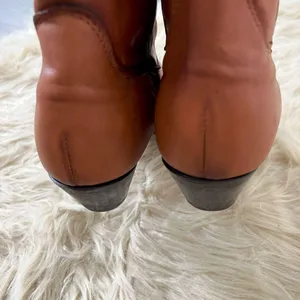Laredo VTG Brown Leather Fringe Tassel Medallion Cowgirl Western Boots US 7.5 thumbnail 4