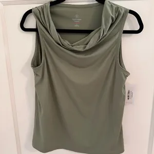 Bluffworks Green Sleeveless Cowl Neck Top NWT thumbnail 5